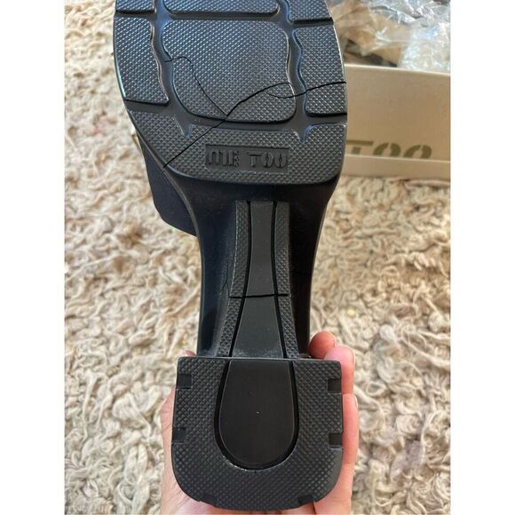 NEW vintage y2k 90s chunky heel mule sandals size 9 - Picture 5 of 6